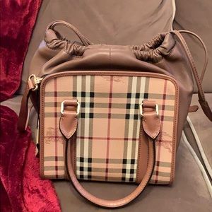 Burberry camel color medium small size tote